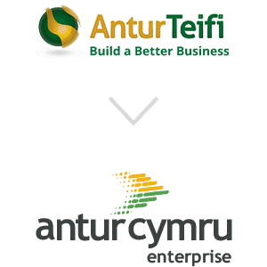 old antur teifi and new antur cymru logo